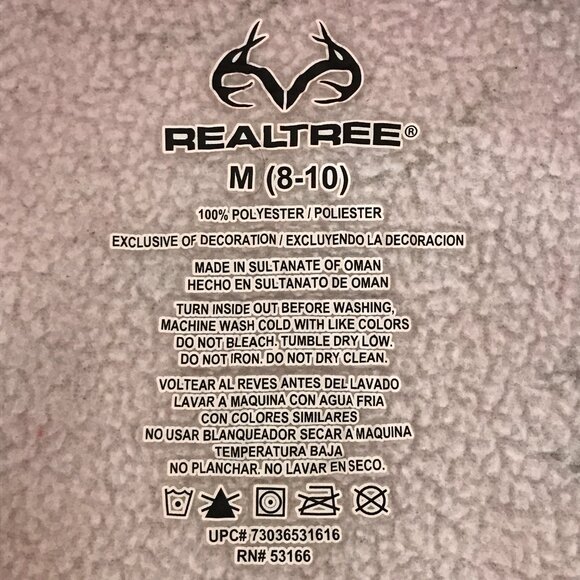 Realtree Women's Medium (8-10) Pink 1/4 Zip Pullover Ragland Long Sleeve Jacket - Picture 7 of 8